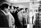 At Harry Truman Library, August 26, 1959-L-R, Harry Lipton, Theodore Hawkes-Region 5, Ray Ross, Paul Schrade, WPR, Harry Truman, Ken Worley-Region 5."