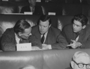 Walter Reuther in London at the ICFTU 1st Congress.  At far right is Guy Nunn of the UAW.

December 7, 1949