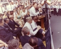 Walter Reuther speaking during 1961 Labor Day Parade.  Setember 4, 1961