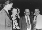 Left to Right:  Franklin D. Roosevelt Jr., Anna Reuther, Roy Reuther, Valentine Reuther, Walter Reuther."Reuther family with Franklin D. Roosevelt Jr. at the 1949 UAW-CIO Convention in Milwaukee.  "1949"