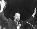Walter Reuther addressing the crowd at the UAW 26th Biennial Convention in Denver."September 24, 1968