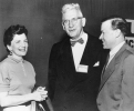 At the 6th UAW-CIO Education Conference, Chicago, Illinois."Left to Right:  May Reuther, Senator Paul Douglas, Walter Reuther."April, 1954"