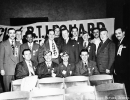 Walter Reuther with delegates at the UAW 10th Constitutional Convention in Atlantic City N.J. "ca. 1946"