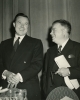 Walter Reuther and David Dubinsky at the John Dewey 90th Birthday Dinner held on October 20, 1949 at the Hotel Commodore in New York City.-