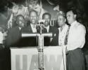Local Union 599, men&squo;s quartet singing with Walter Reuther (right). July, 1949