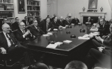 At the Whitehouse with President Lyndon B. Johnson.
