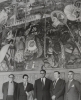 Walter Reuther posing for a group shot with Mexican laobr leaders.
