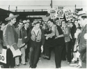 Jubilant pickets near the end of the 1941 Ford Strike