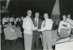 UAW convention, ca. 1949

Left to Right:-Victor Reuther, Roy Reuther, Walter P. Reuther
